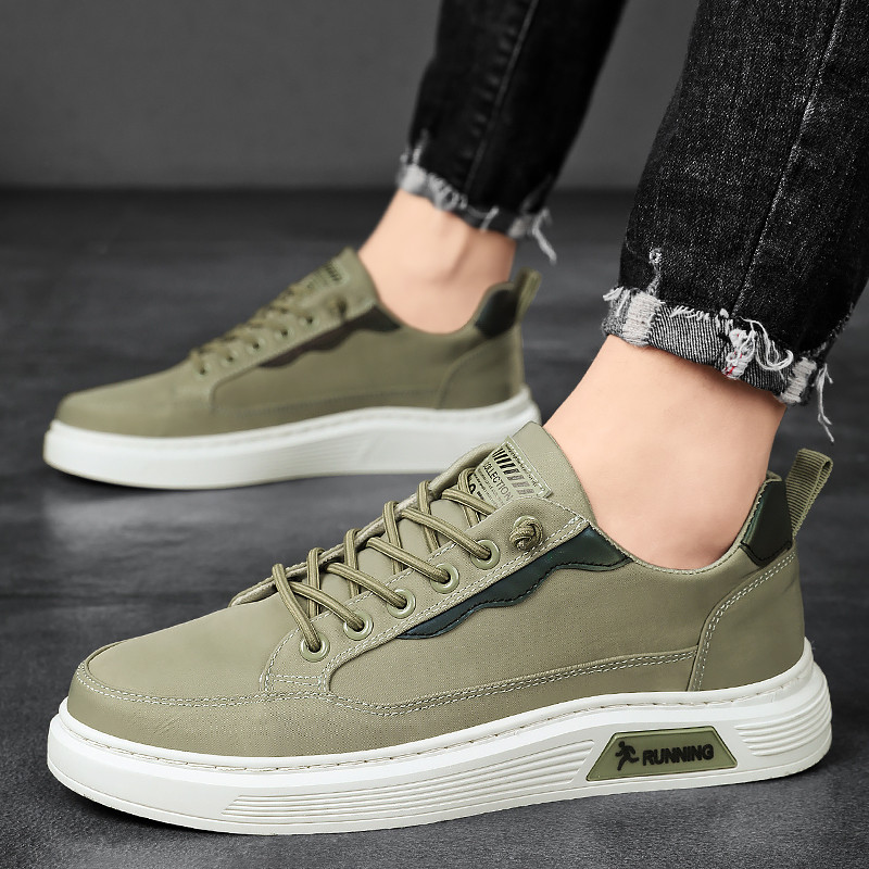 Muške vulkanizirane cipele Proljetne modne ravnog dna Okrugla glava na vezanje Ležerne vanjske protuklizne prozračne svestrane tenisice Muške