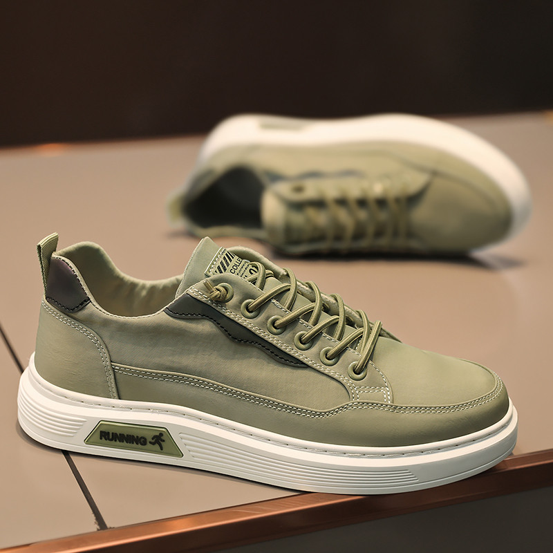 Muške vulkanizirane cipele Proljetne modne ravnog dna Okrugla glava na vezanje Ležerne vanjske protuklizne prozračne svestrane tenisice Muške