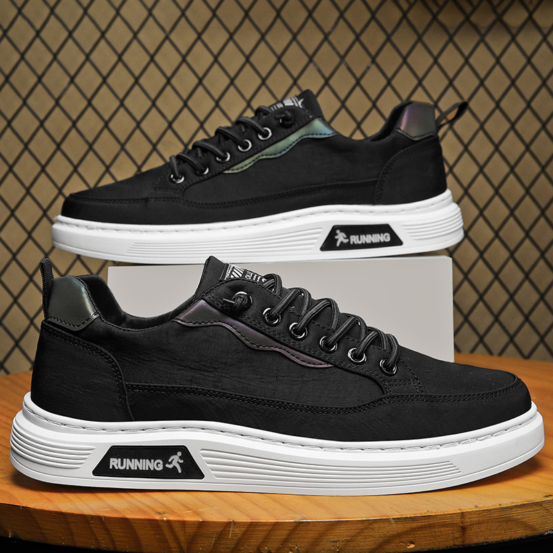 Muške vulkanizirane cipele Proljetne modne ravnog dna Okrugla glava na vezanje Ležerne vanjske protuklizne prozračne svestrane tenisice Muške