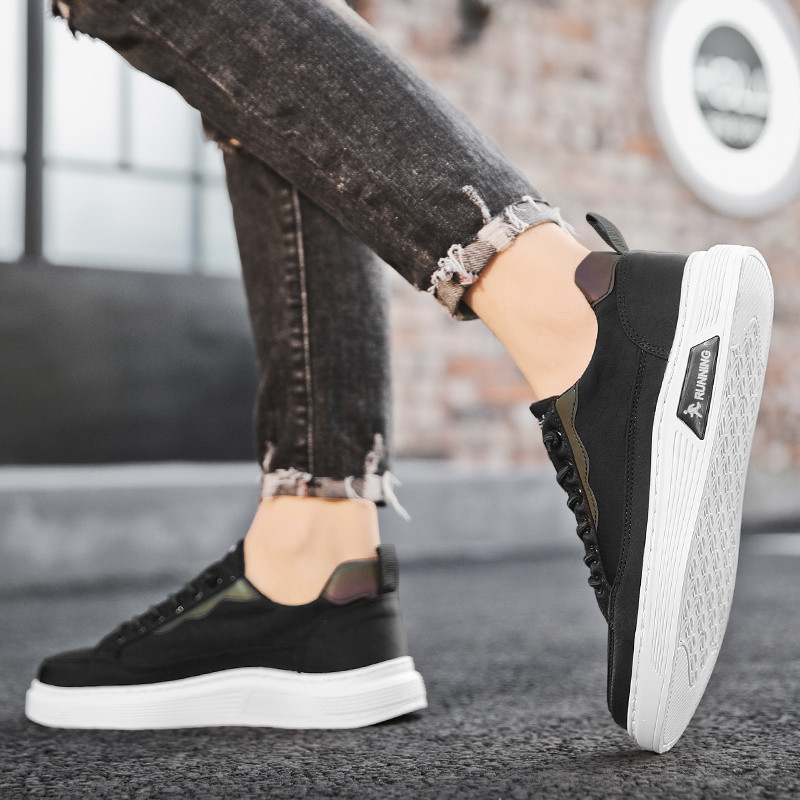 Muške vulkanizirane cipele Proljetne modne ravnog dna Okrugla glava na vezanje Ležerne vanjske protuklizne prozračne svestrane tenisice Muške