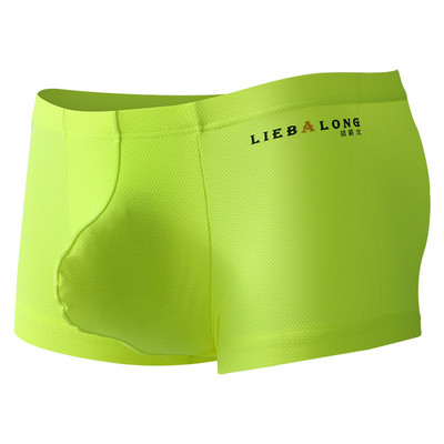 Vyriškos kelnaitės Besiūliai lediniai šilko apatiniai kvėpuojantys elastiniai bokseriai Sexy Big U išgaubtas maišelis Vyriški bokseriniai šortai Cueca