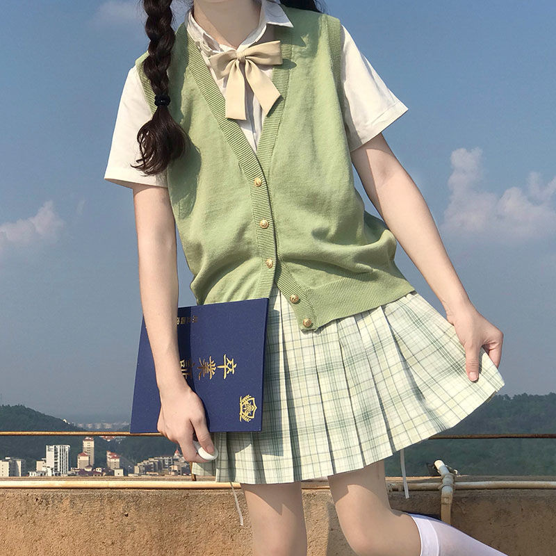 Pulover vestă pentru femei, primăvară, toamnă, topuri fără mâneci, cardigan decupat, transport gratuit, jachetă în stil colegiu japonez.