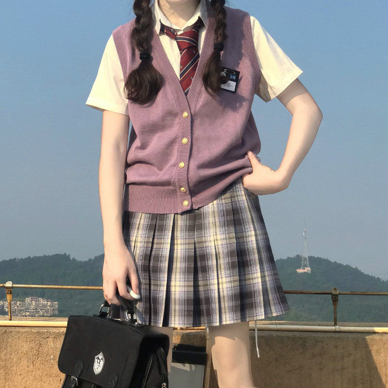 Pulover vestă pentru femei, primăvară, toamnă, topuri fără mâneci, cardigan decupat, transport gratuit, jachetă în stil colegiu japonez.