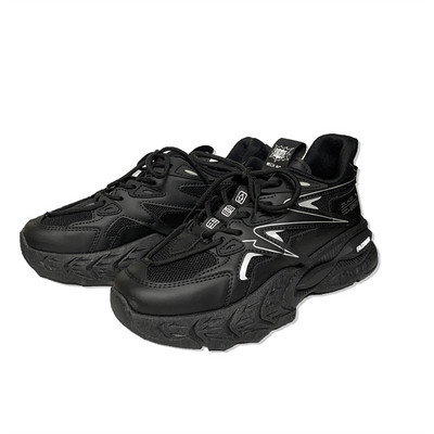 Pantofi vulcanizați pentru bărbați, 2023, de primăvară, cu talpă groasă, cu șireturi, ocazional, în aer liber, anti-alunecare, comozi, casual, respirabili, pantofi bărbați