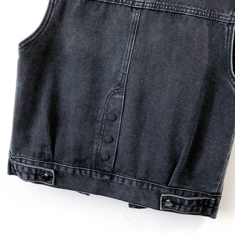 Novi ženski traper prsluk sa šljokicama Kardigan bez rukava Korejski modni gornji dijelovi Vintage jesenska jakna Prsluk Ženski ležerni široki