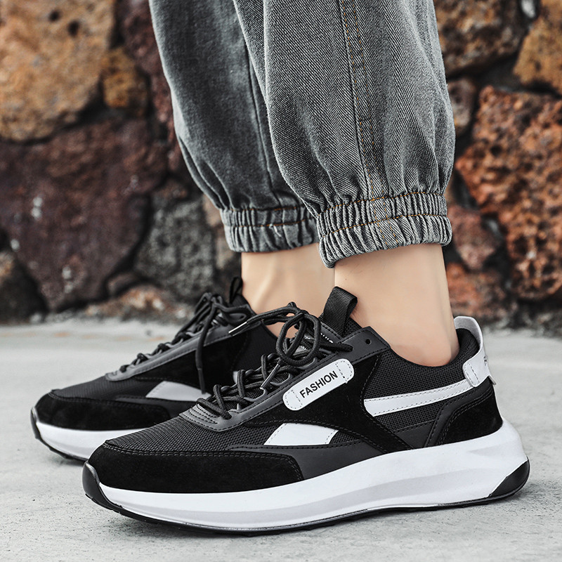 Noi de primăvară pentru petrecere a timpului liber, anti-alunecare, talpă groasă, pantofi cu șireturi pentru bărbați, confortabili, talpă moale, respirabil, versatili, pantofi vulcanizați pentru bărbați