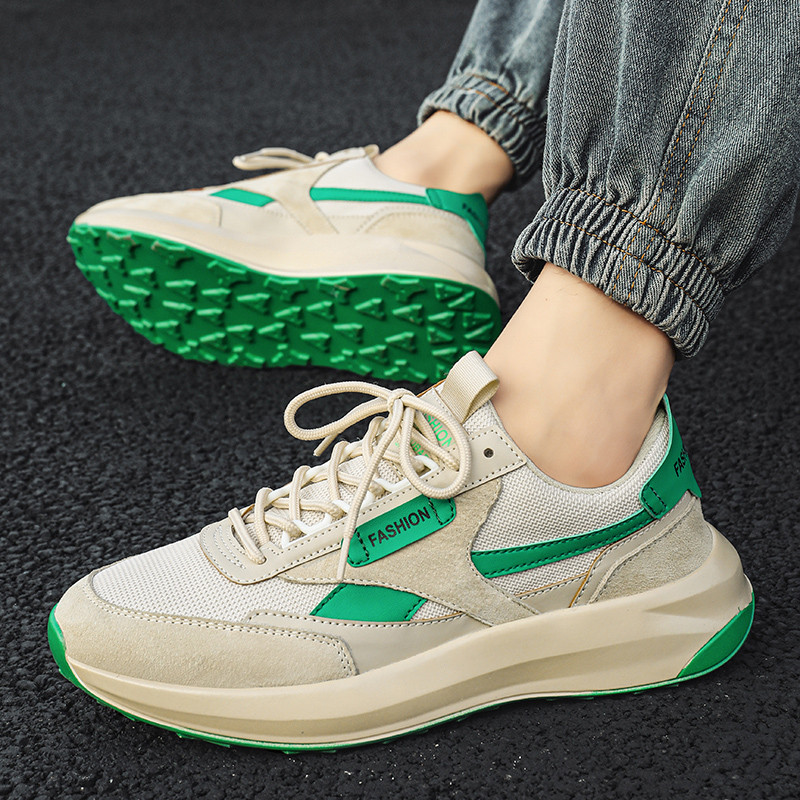 Noi de primăvară pentru petrecere a timpului liber, anti-alunecare, talpă groasă, pantofi cu șireturi pentru bărbați, confortabili, talpă moale, respirabil, versatili, pantofi vulcanizați pentru bărbați