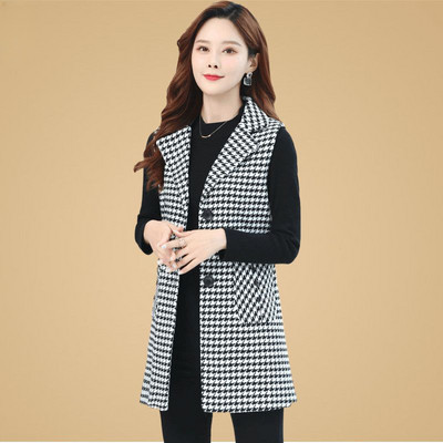 Vintage αμάνικο γυναικείο σακάκι Ανοιξιάτικο φθινοπωρινό γιλέκο μονόπετο Κορεάτικο παλτό μόδας Ζακέτα Slim Plus Size Γιλέκο