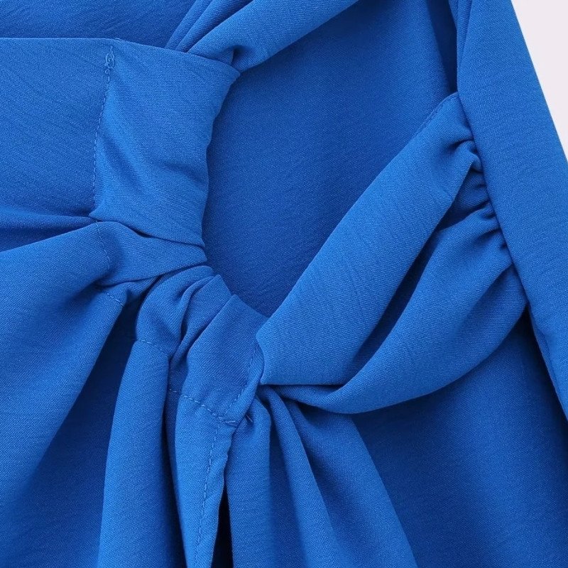 Φθινοπωρινό Νέο Γυναικείο Σχέδιο Στριφογυριστών Κόμπων Πλισέ Λεπτές Μίντι Φούστες Γυναικείες casual ψηλόμεση ρούχα δρόμου LUJIA ALAN P5127