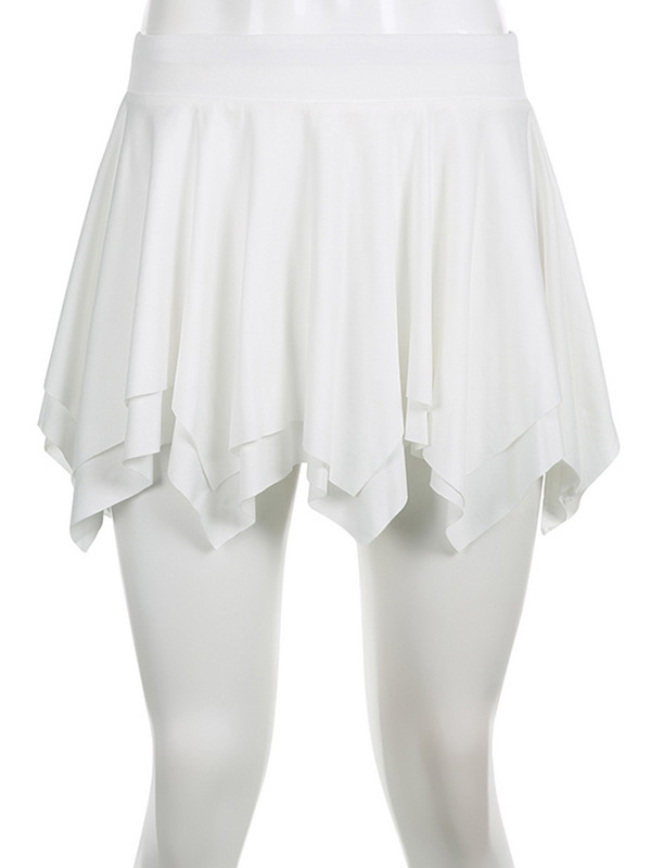 HEYounGIRL Estetska djevojačka lepršava suknja Slatke bijele Fairycore ljetne plisirane suknje Korejske ležerne Y2K Kawaii minice Ulična odjeća