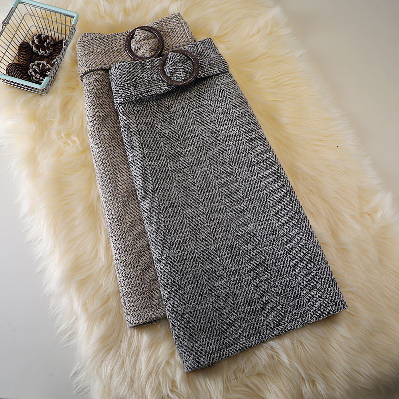 Žene 2021 Jesen Zima Novi vuneni paket Hip suknje Ženske duge suknje visokog struka Ženske midi jednobojne uske suknje R755