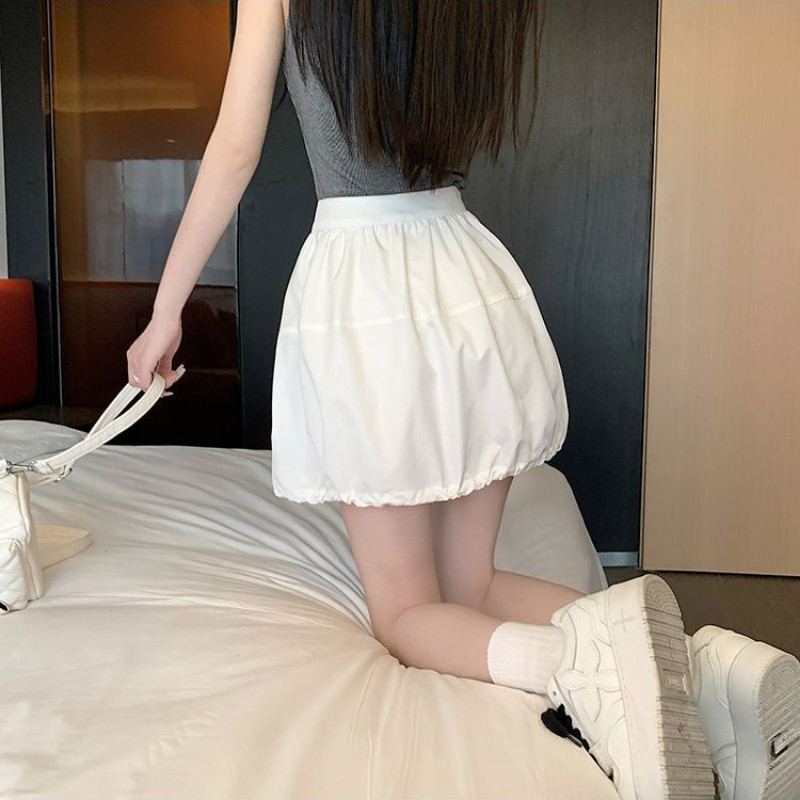 DEEPTOWN Cargo Mini γυναικεία φούστα Ελαστική ψηλόμεση σε γραμμή Α με κορδόνι ιαπωνικής μόδας Casual μπαλόνι φούστα Καλοκαιρινό streetwear