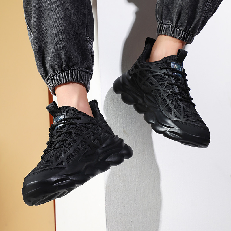 Pantofi de pânză casual pentru bărbați, cu talpă groasă de primăvară, la modă, în aer liber, Deodorant anti-alunecare, respirabil, la tendință, pantofi superficiali pentru bărbați