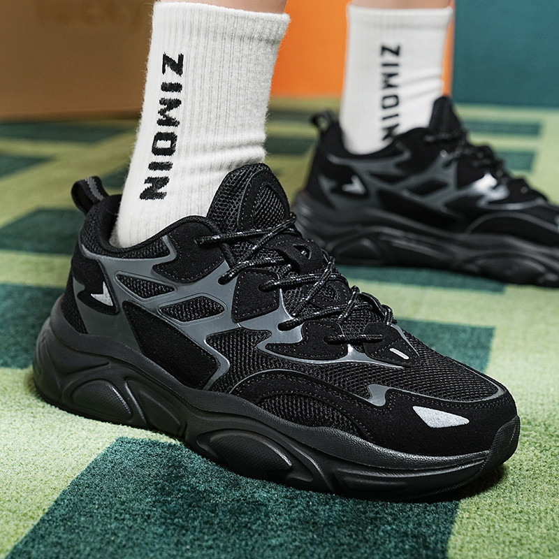 Ανδρικά παπούτσια Ανοιξιάτικα δικτυωτά κορδόνια επάνω Χοντή σόλα casual outdoor αντιολισθητική άνετα αναπνεύσιμα, ευέλικτα αθλητικά παπούτσια με μαλακό κάτω μέρος