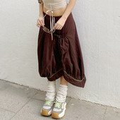 Modna suknja Ženske Y2k retro gotičke suknje A-kroja E Djevojka 2000-ih Harajuku Estetika visokog struka Skinny Streetwear Nepravilne suknje