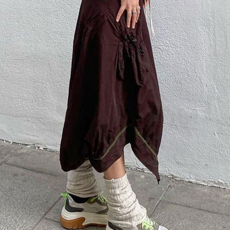 Modna suknja Ženske Y2k retro gotičke suknje A-kroja E Djevojka 2000-ih Harajuku Estetika visokog struka Skinny Streetwear Nepravilne suknje