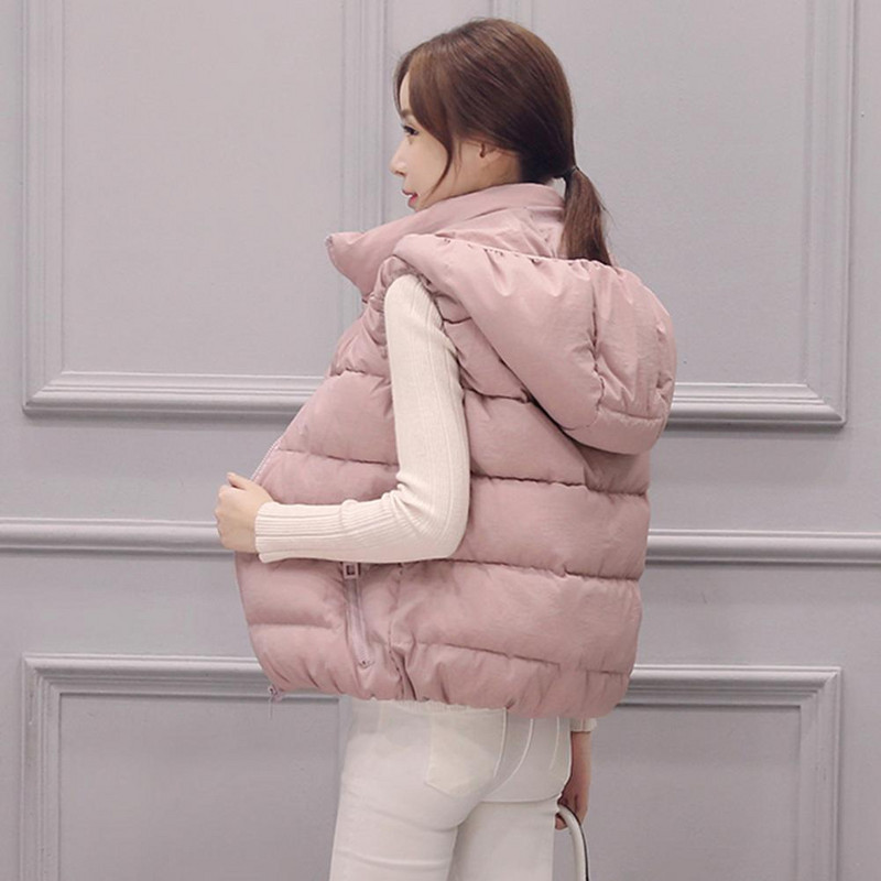 Mäkká dámska vesta s kapucňou a zipsovými vreckami, udržiavanie tepla, ležérny štýl, vesta, jeseň/zima, bez rukávov