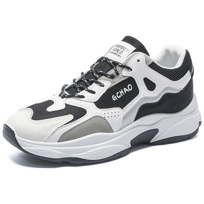 Pantofi de sport alb ocazional, pantofi de alergare pentru bărbați, pantofi respirabili, pantofi de cauciuc purtabili, pantofi de jogging pentru bărbați, Hombr