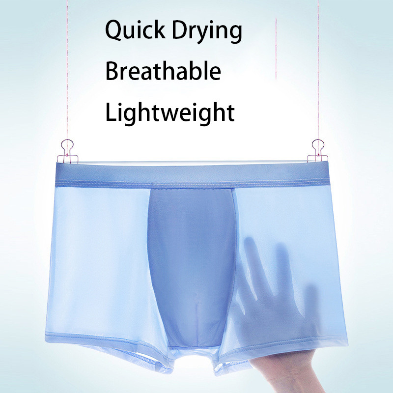 Brand muške gaćice Ice Silk Seamless Cool muške bokserice Ljetne brzo sušeće seksi gaće Cueca Prozračno donje rublje Gaće