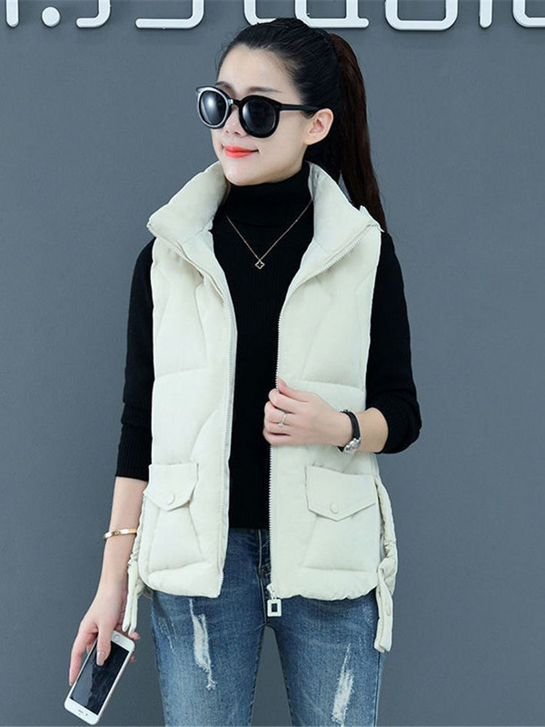 2023. Korejski modni novi jesensko-zimski kratki pamučni prsluk s kapuljačom Ženska jakna bez rukava Topli ženski zimski prsluk ZY7015