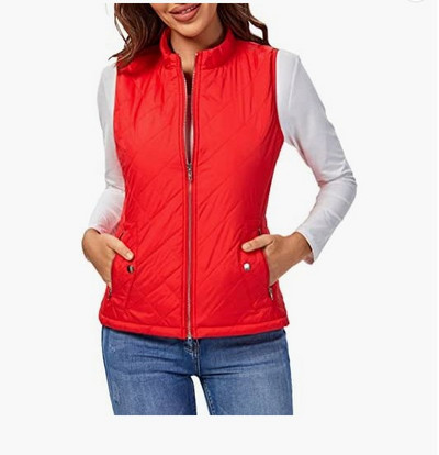 Kratki prsluk Ženski patentni zatvarač, džepovi, samostojeći ovratnik, novo proljeće 2023. Pamučni kaput bez rukava, topli prsluk Feminina