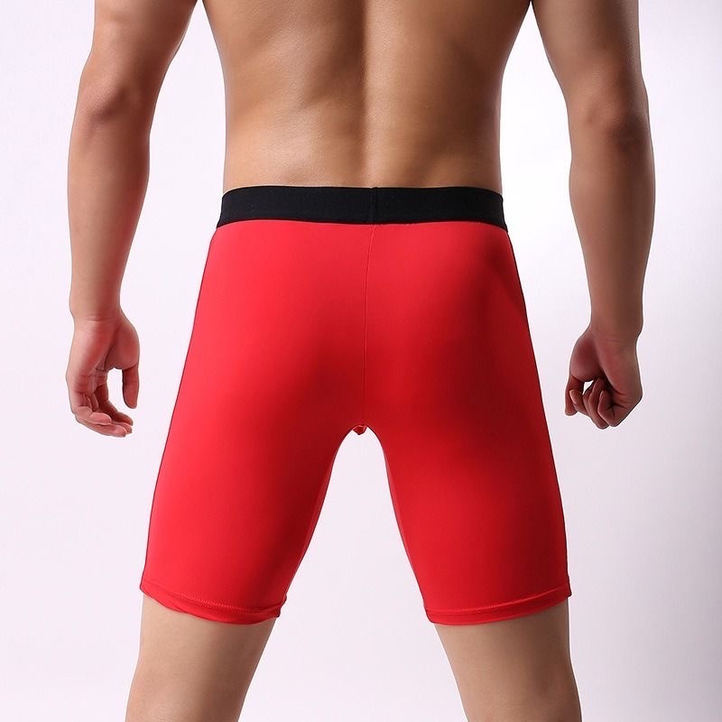 Nauji apatiniai Vyriški bokseriniai kelnaitės Vyriški pailgina bokseriniai šortai ilgos apatinės kelnaitės Ice Silk Aukštos kokybės aukšto juosmens jaukios kelnaitės