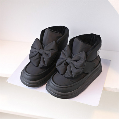 Παιδικές μπότες χιονιού 2023 Winter leather Bling Παιδικά παπούτσια Ζεστά βελούδινα Princess Fashion Girls Boots 26-37