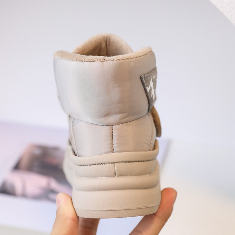 Παιδικές μπότες χιονιού 2023 Winter leather Bling Παιδικά παπούτσια Ζεστά βελούδινα Princess Fashion Girls Boots 26-37