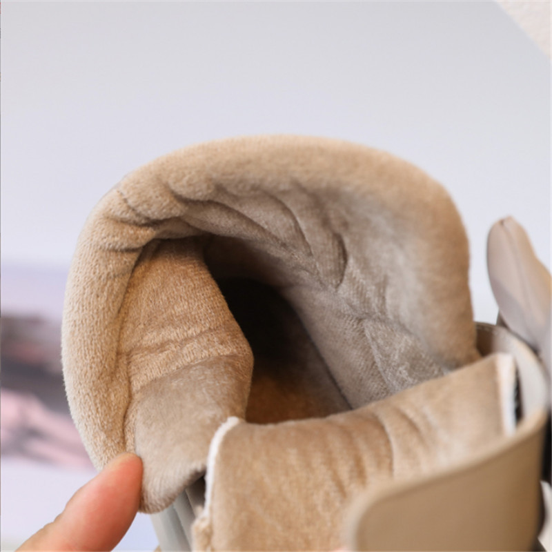 Παιδικές μπότες χιονιού 2023 Winter leather Bling Παιδικά παπούτσια Ζεστά βελούδινα Princess Fashion Girls Boots 26-37