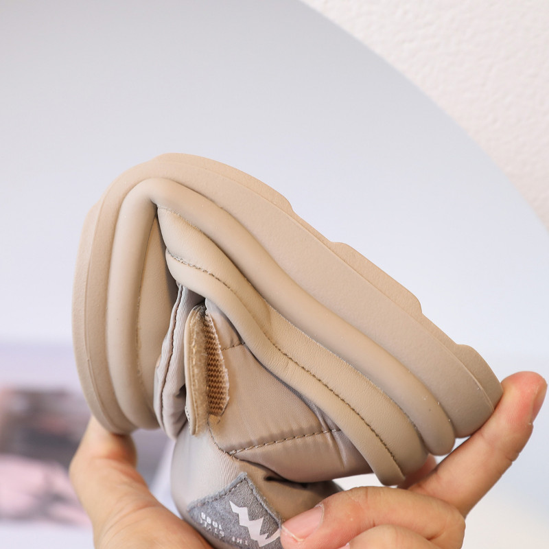 Παιδικές μπότες χιονιού 2023 Winter leather Bling Παιδικά παπούτσια Ζεστά βελούδινα Princess Fashion Girls Boots 26-37