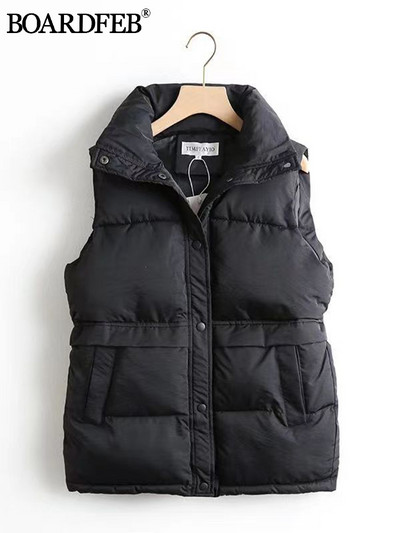 2023. Ženski topli kaputi, zimski prsluci, jednobojni jakni od debljeg pamuka, ležerna modna ženska gornja odjeća bez rukava, gornji dijelovi