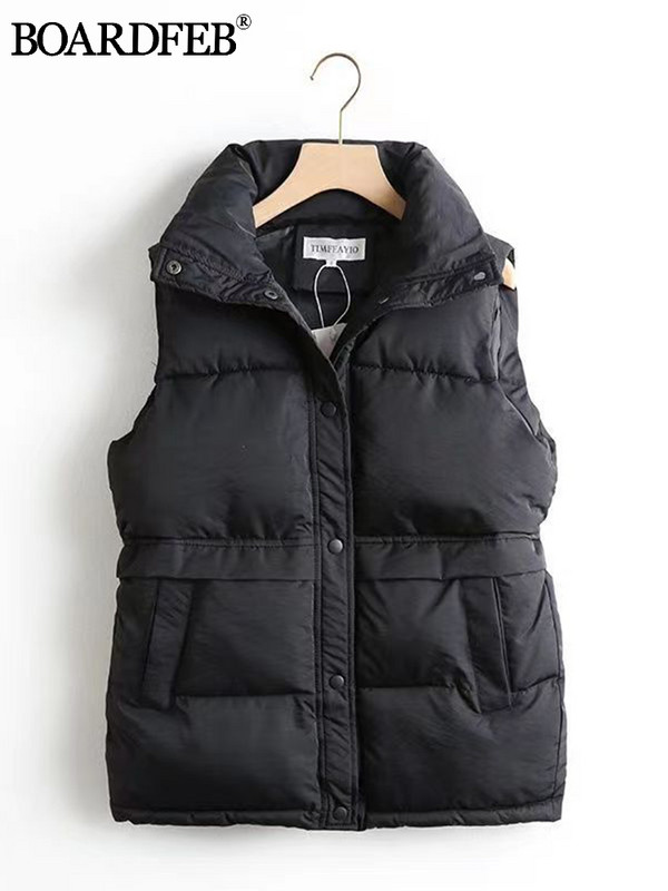 2023. Ženski topli kaputi, zimski prsluci, jednobojni jakni od debljeg pamuka, ležerna modna ženska gornja odjeća bez rukava, gornji dijelovi