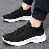 Mrežaste ležerne muške sportske cipele, moderne vanjske cipele protiv klizanja, prozračne, udobne, mekane potplate, svestrane cipele za muškarce