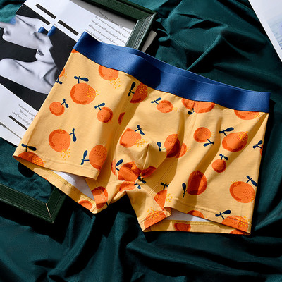 Nouă imprimare la modă, respirabil, pantaloni scurti boxer pentru bărbați, cu talie mijlocie, cu design de personalitate, chiloți sexy pentru bărbați, chiloți în husă în formă de U