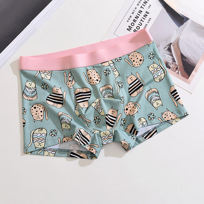 Nouă imprimare la modă, respirabil, pantaloni scurti boxer pentru bărbați, cu talie mijlocie, cu design de personalitate, chiloți sexy pentru bărbați, chiloți în husă în formă de U