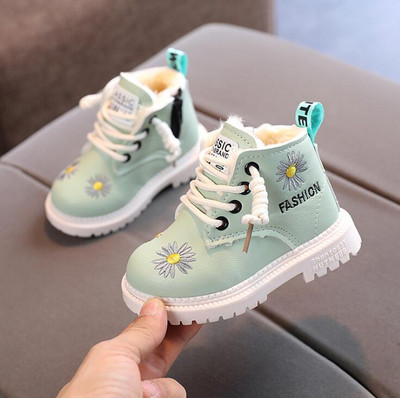 Nauji vaikiški batai kūdikiams mergaičių batai berniukams studentų PU odos laisvalaikio suvarstomi kulkšnies batai vaikiški batai mergaitėms šoniniai sniego batai su užtrauktuku