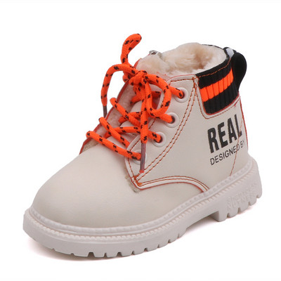 Nauji vaikiški batai kūdikiams mergaičių batai berniukams studentų PU odos laisvalaikio suvarstomi kulkšnies batai vaikiški batai mergaitėms šoniniai sniego batai su užtrauktuku