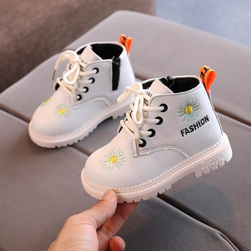 Nauji vaikiški batai kūdikiams mergaičių batai berniukams studentų PU odos laisvalaikio suvarstomi kulkšnies batai vaikiški batai mergaitėms šoniniai sniego batai su užtrauktuku