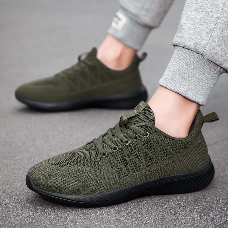 Pánske vulkanizované topánky 2023 Jarné a jesenné sieťované šnurovacie ležérne vonkajšie protišmykové pohodlné mäkké podrážky priedušné tenisky pre mužov