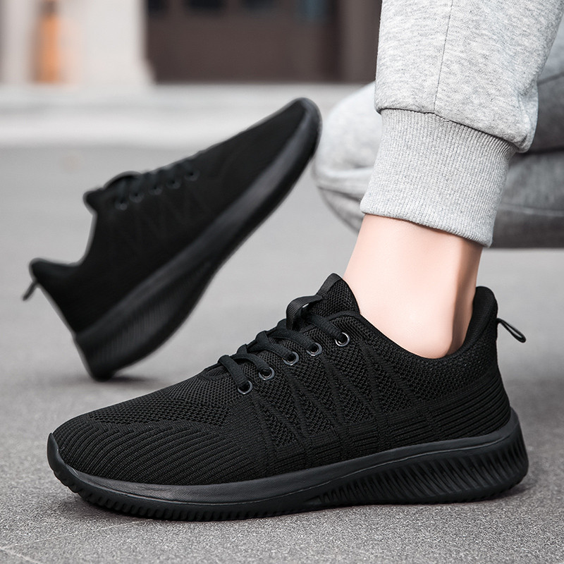 Pánske vulkanizované topánky 2023 Jarné a jesenné sieťované šnurovacie ležérne vonkajšie protišmykové pohodlné mäkké podrážky priedušné tenisky pre mužov