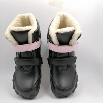 ZZFABER детски обувки Детски боси зимни ботуши Мека кожа Плюшени ботуши за сняг за момичета Момчета Детски гъвкави топли ботуши за открито