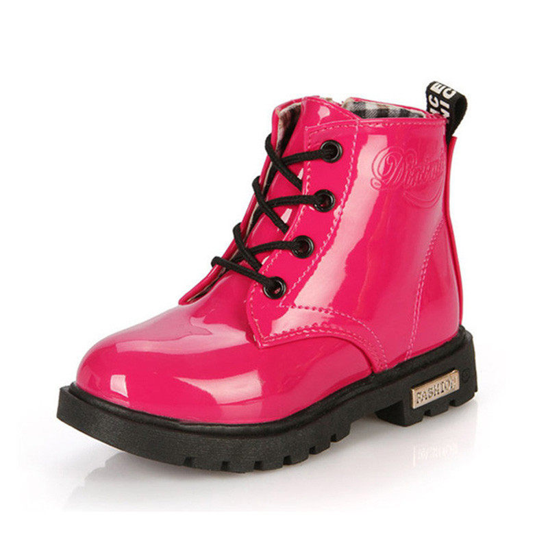 Cizme copii pentru fete pantofi băieți primăvară toamnă ghete pentru bebeluși din piele PU la modă pantofi pentru copii mici cizme calde de iarnă pentru zăpadă