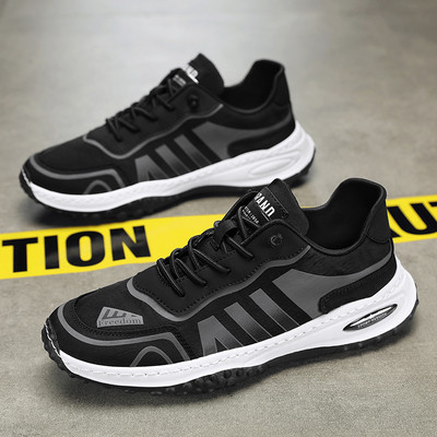 2023 m. naujos pavasario ir rudens mados apvalūs, suvarstomi, vyriški sportbačiai, laisvalaikio neslystantys, universalūs vyriški vulkanizuoti batai