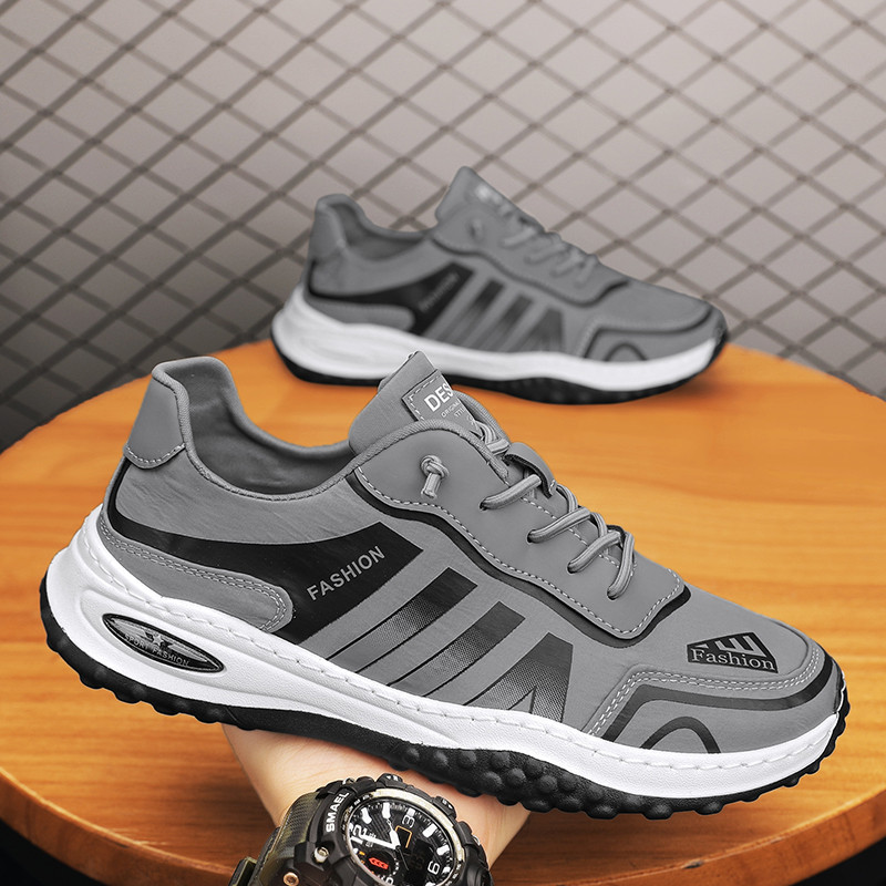 2023 m. naujos pavasario ir rudens mados apvalūs, suvarstomi, vyriški sportbačiai, laisvalaikio neslystantys, universalūs vyriški vulkanizuoti batai