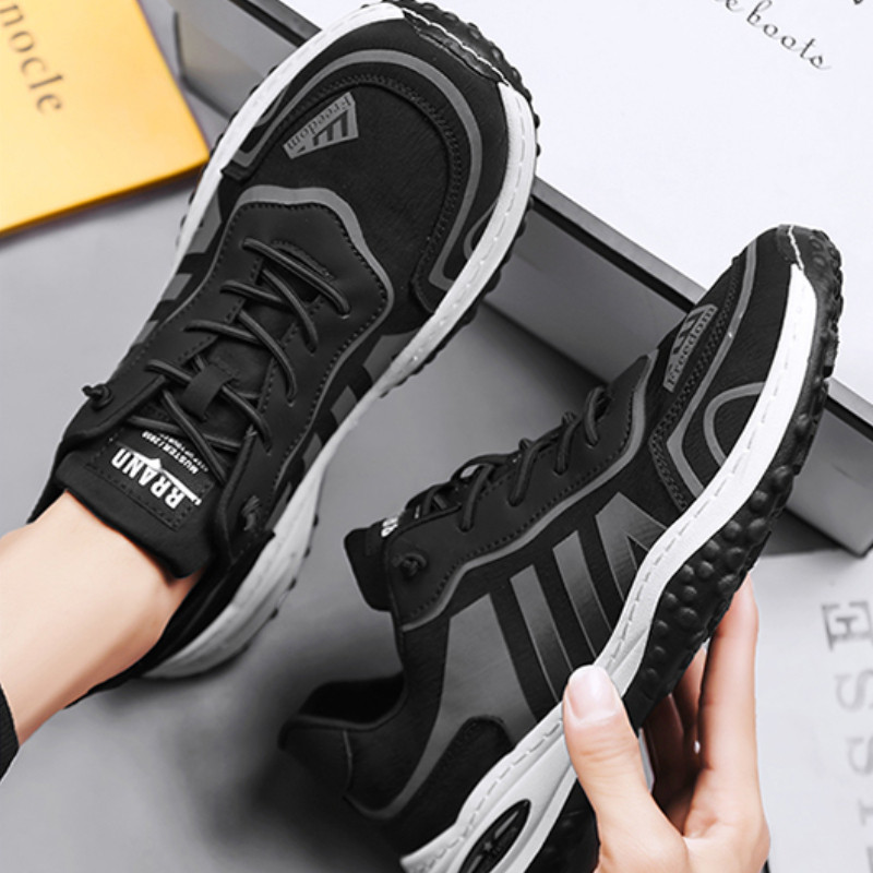 2023 m. naujos pavasario ir rudens mados apvalūs, suvarstomi, vyriški sportbačiai, laisvalaikio neslystantys, universalūs vyriški vulkanizuoti batai