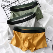 Chiloți pentru bărbați, bumbac, lenjerie de corp pentru bărbați, boxeri, respirabili, pentru bărbați, chiloți solizi, chiloți confortabili pentru tineret.