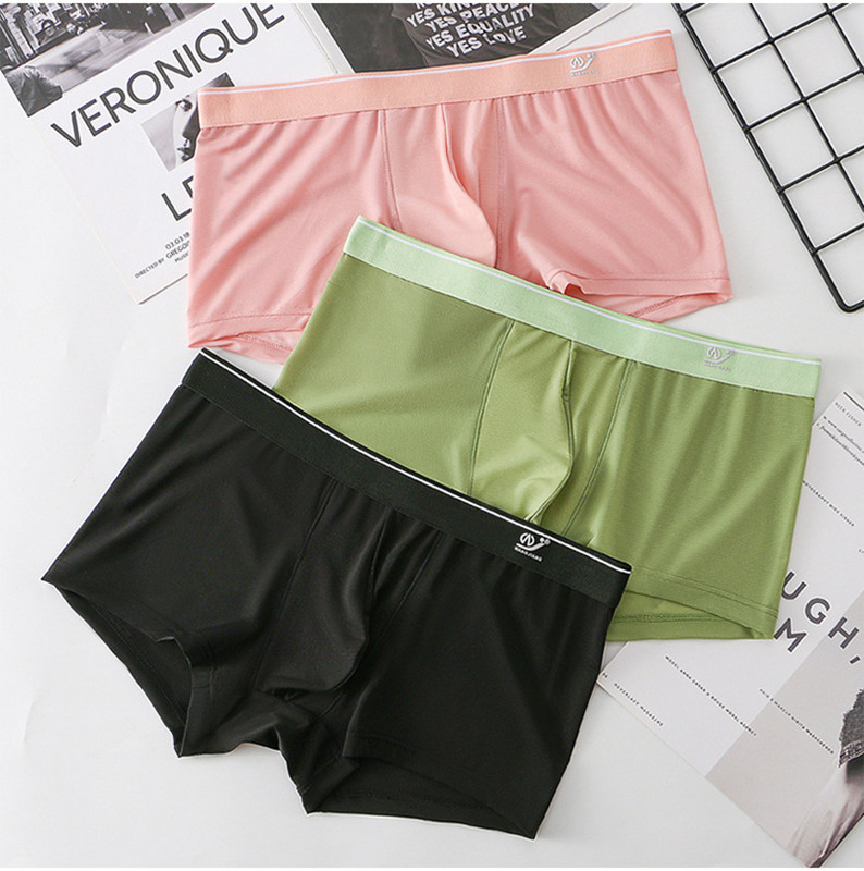 Ice Silk Boxer Vyrui Seksualus U maišelis Vyriškas apatinis trikotažas Apatiniai madingi bokseriai Apatiniai kvėpuojantys bokseriniai šortai Plonos naminės kelnaitės