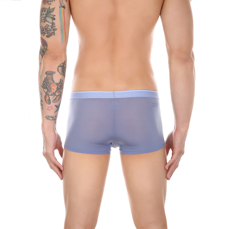 Ice Silk Boxer Vyrui Seksualus U maišelis Vyriškas apatinis trikotažas Apatiniai madingi bokseriai Apatiniai kvėpuojantys bokseriniai šortai Plonos naminės kelnaitės