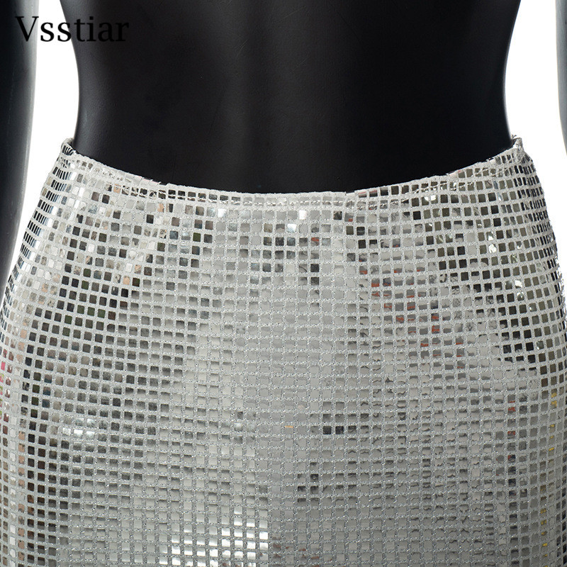 Vsstiar 2022. Ženska mini suknja sa šljokicama, modna, elegantna, elegantna, klupska, ljetna, seksi suknja Femme