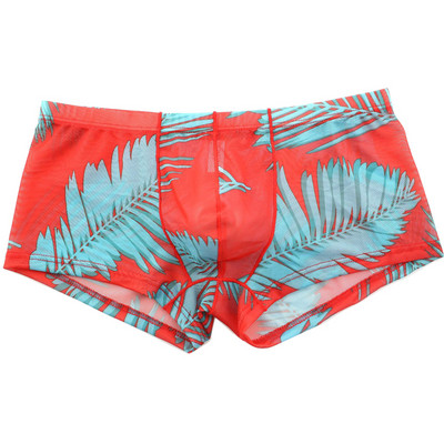 Lenjerie transparentă pentru bărbați Boxer sexy din plasă Boxeri casual cu imprimeu Lenjerie de corp pentru bărbați Chiloți Ropa Interior Hombre Pantaloni scurți pentru bărbați Lenjerie